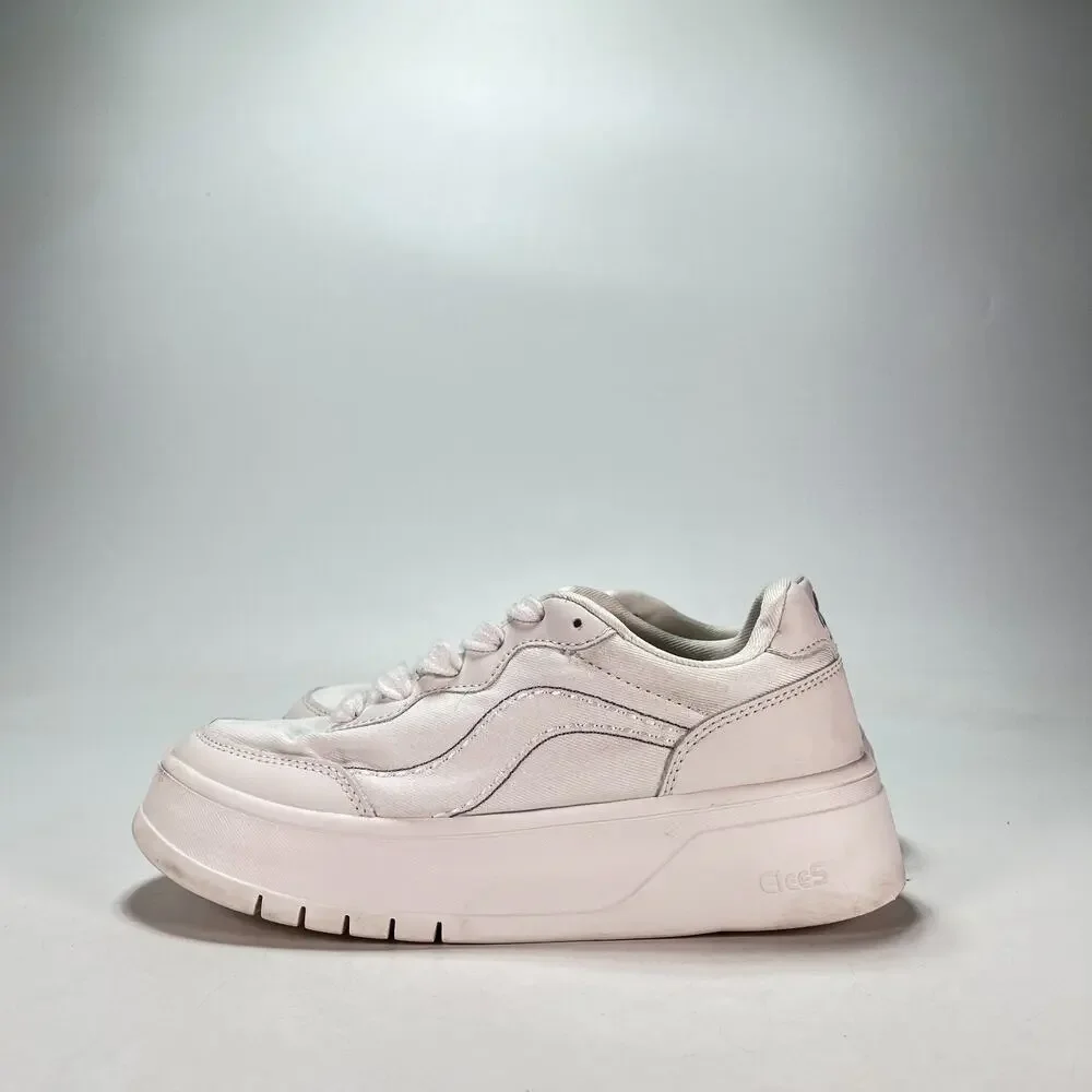 STQ Triple White Casual Low Top Chunky Platform Streetwear Sneakers Women's Sz 7